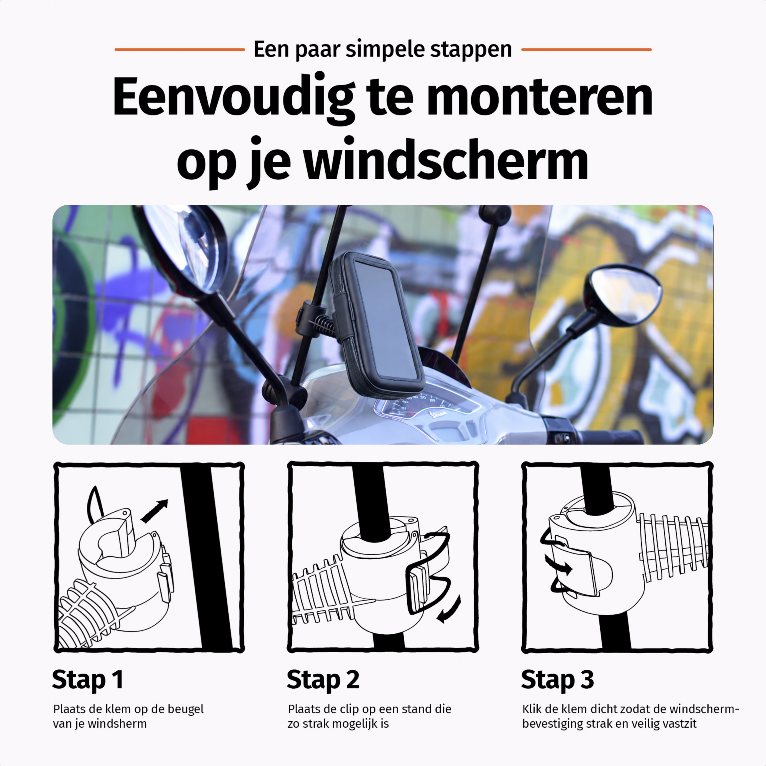 MANOS LIBRES - Model W | Windschermbevestiging - Afbeelding 6