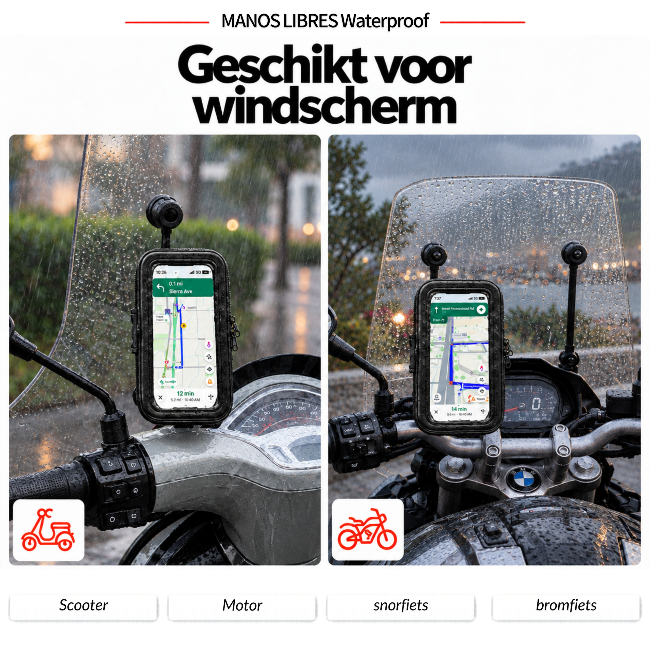 MANOS LIBRES - Model W | Windschermbevestiging - Afbeelding 4