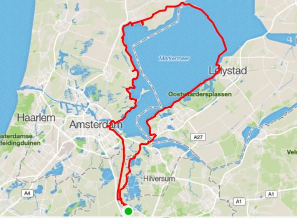 Scooter route markermeer