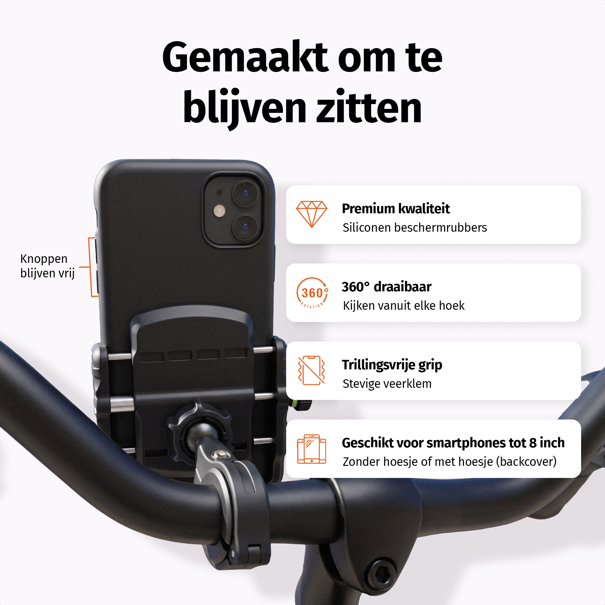 MANOS LIBRES - Model M | Windscherm- & Stuurbevestiging - Afbeelding 4