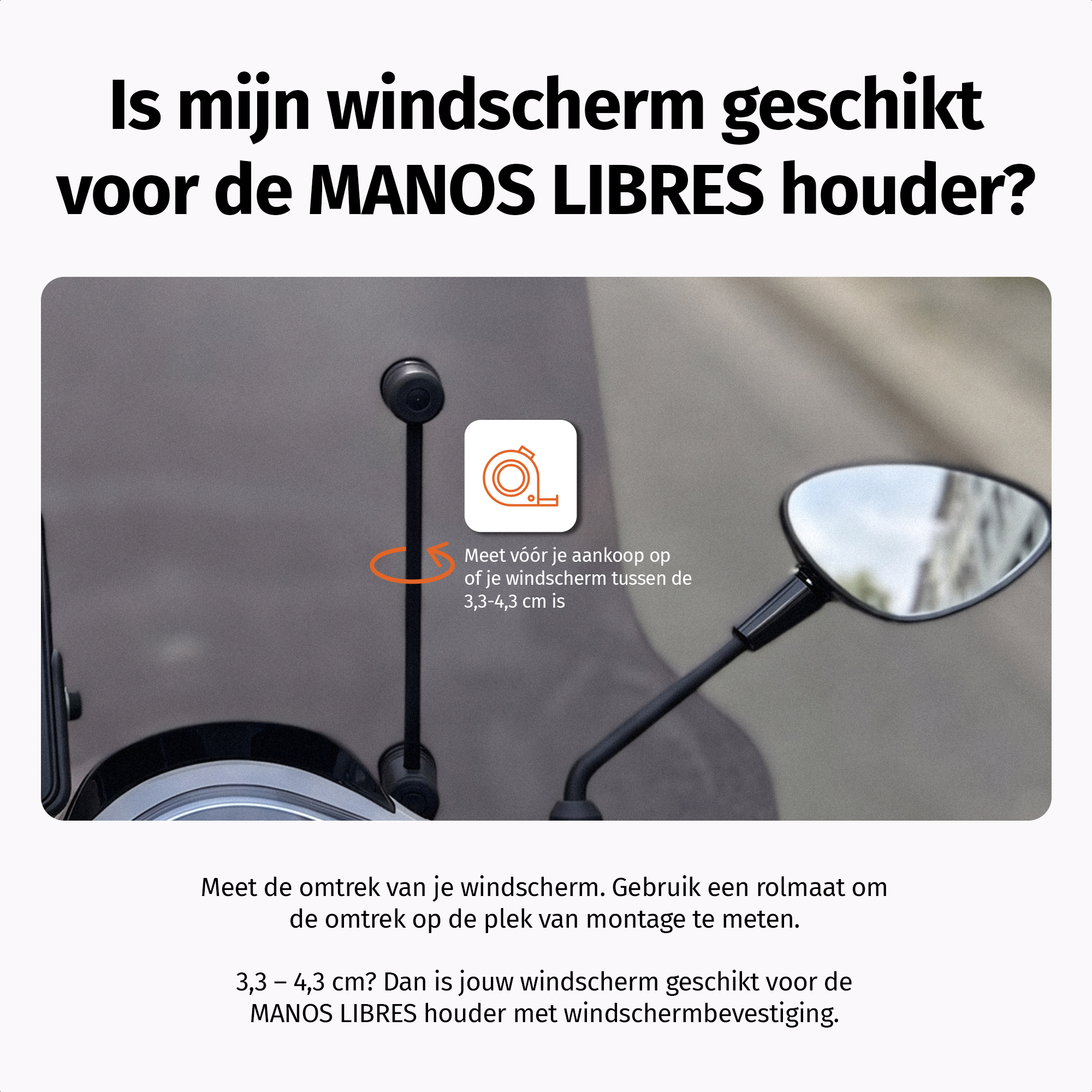 MANOS LIBRES - Model M | Windscherm- & Stuurbevestiging - Afbeelding 11